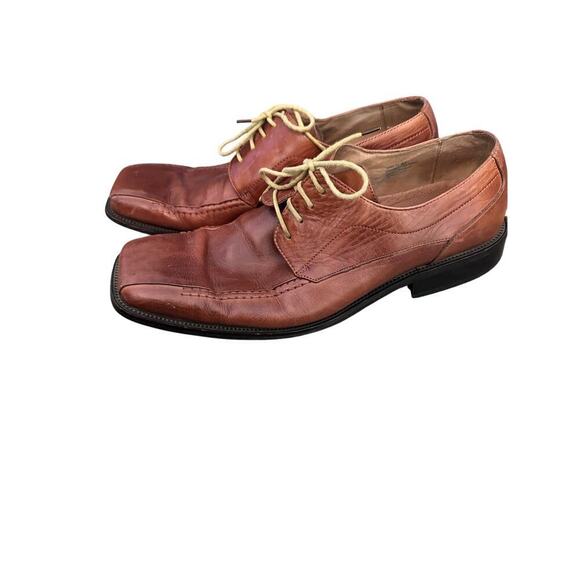Stacy Adams Men\'s Brown Leather Bicycle Square Toe Oxford Shoes Size 10.5 main image 6